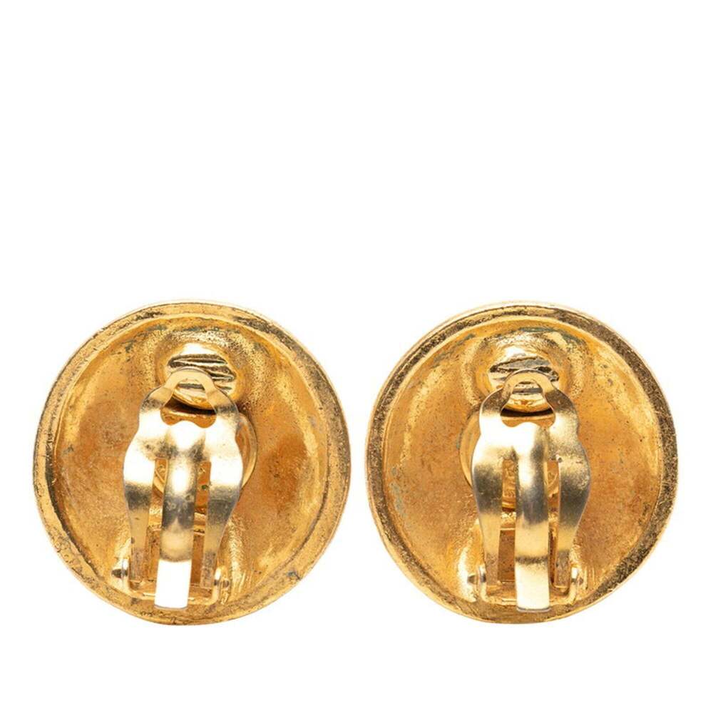 CHANEL Gold Logo Earrings - Picture 2 of 3